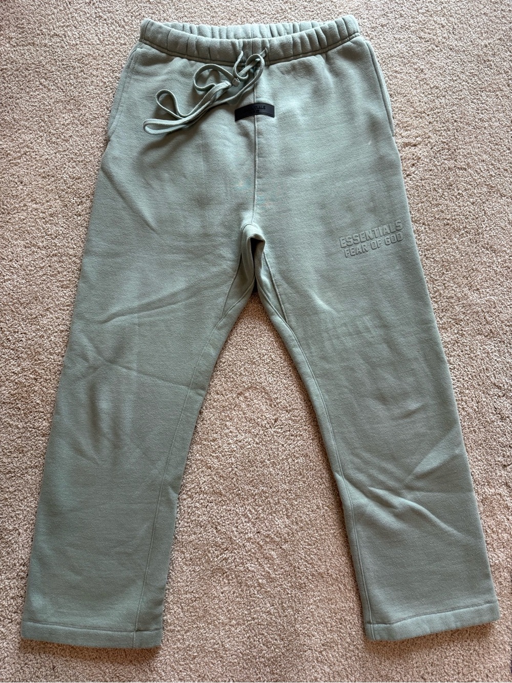 Essentials Women's Wide Leg Jogger Pants in Sage Green